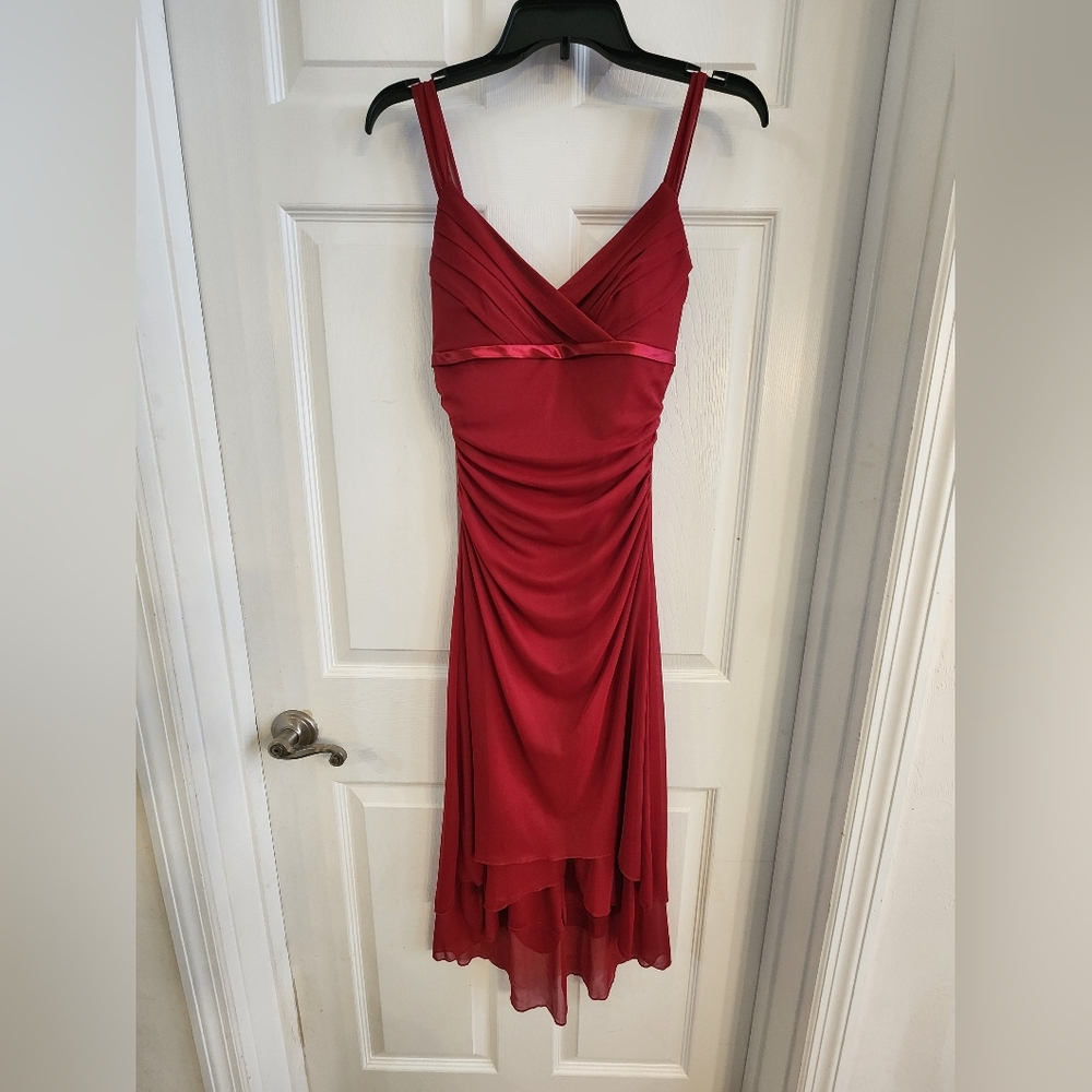 Ruby Rox Red Ruched Dress